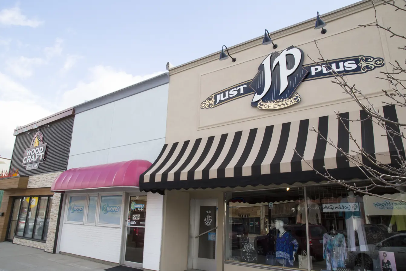 storefronts in downtown