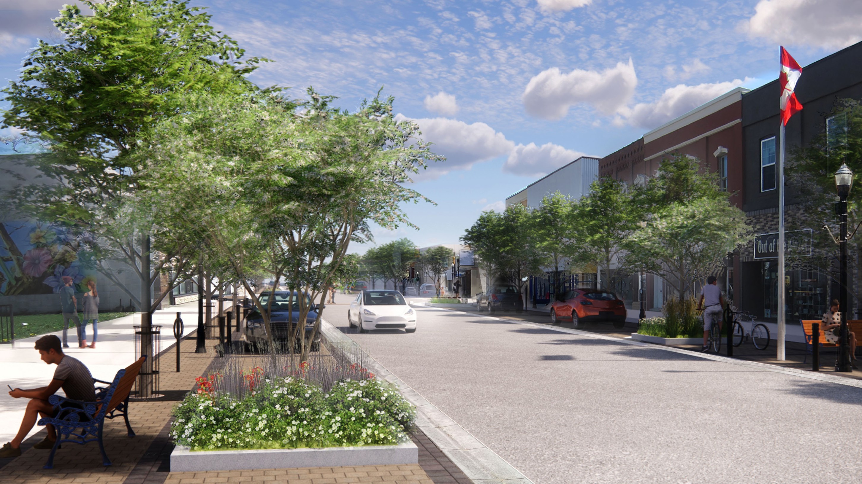Rendering of the Essex Streetscape.