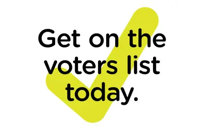 Get on the Voters List Today