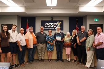 Photo of Essex Town Council Presenting the Senior of the Year Award to Roger Langis