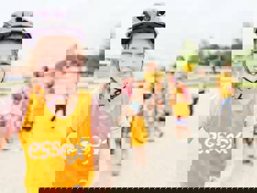 Girl riding a bike outside