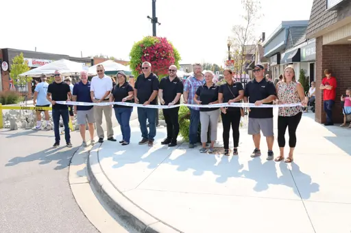 Picture of a ribbon cutting ceremony by Essex administration and Council members