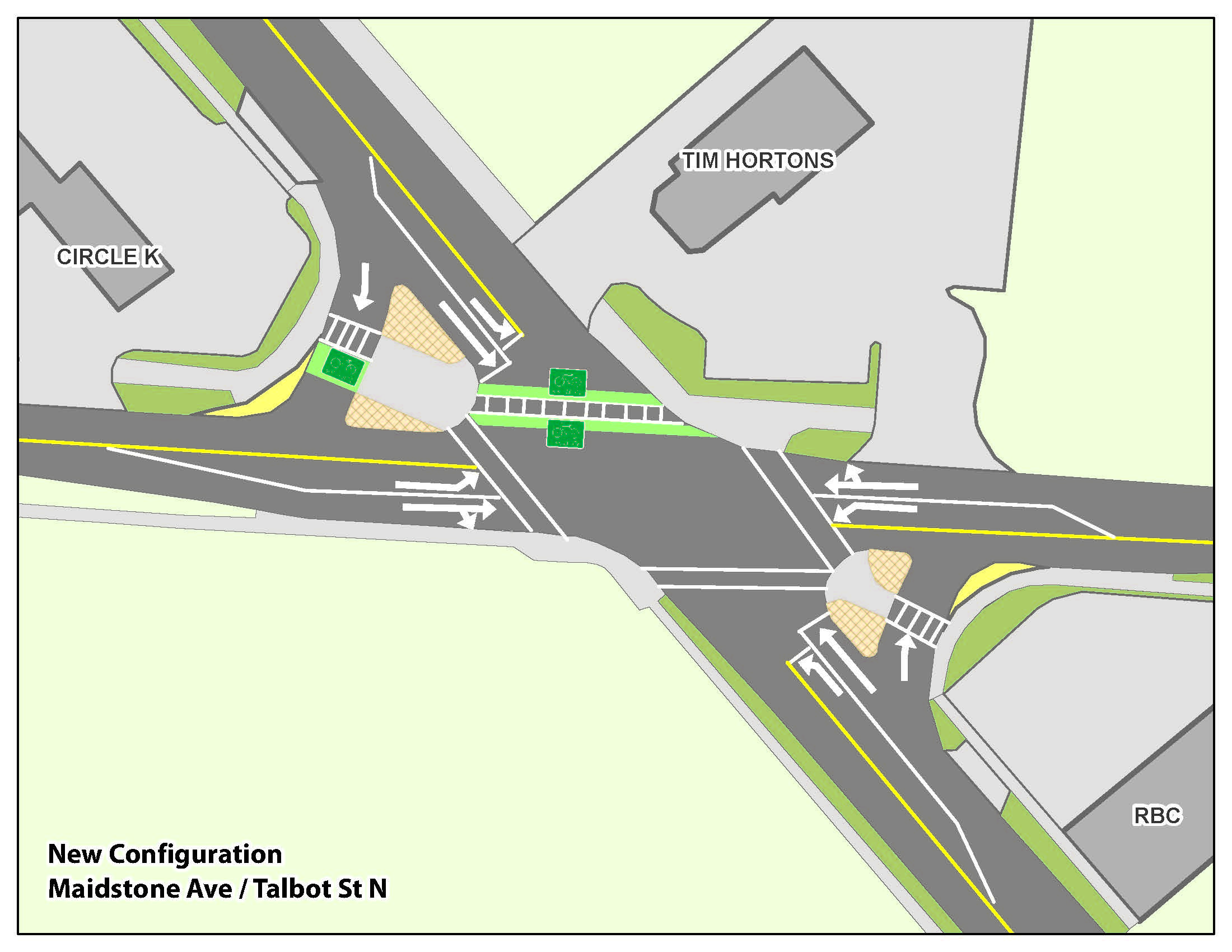 New Configuration Maidstone Ave / Talbot St N