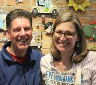 married couple embracing