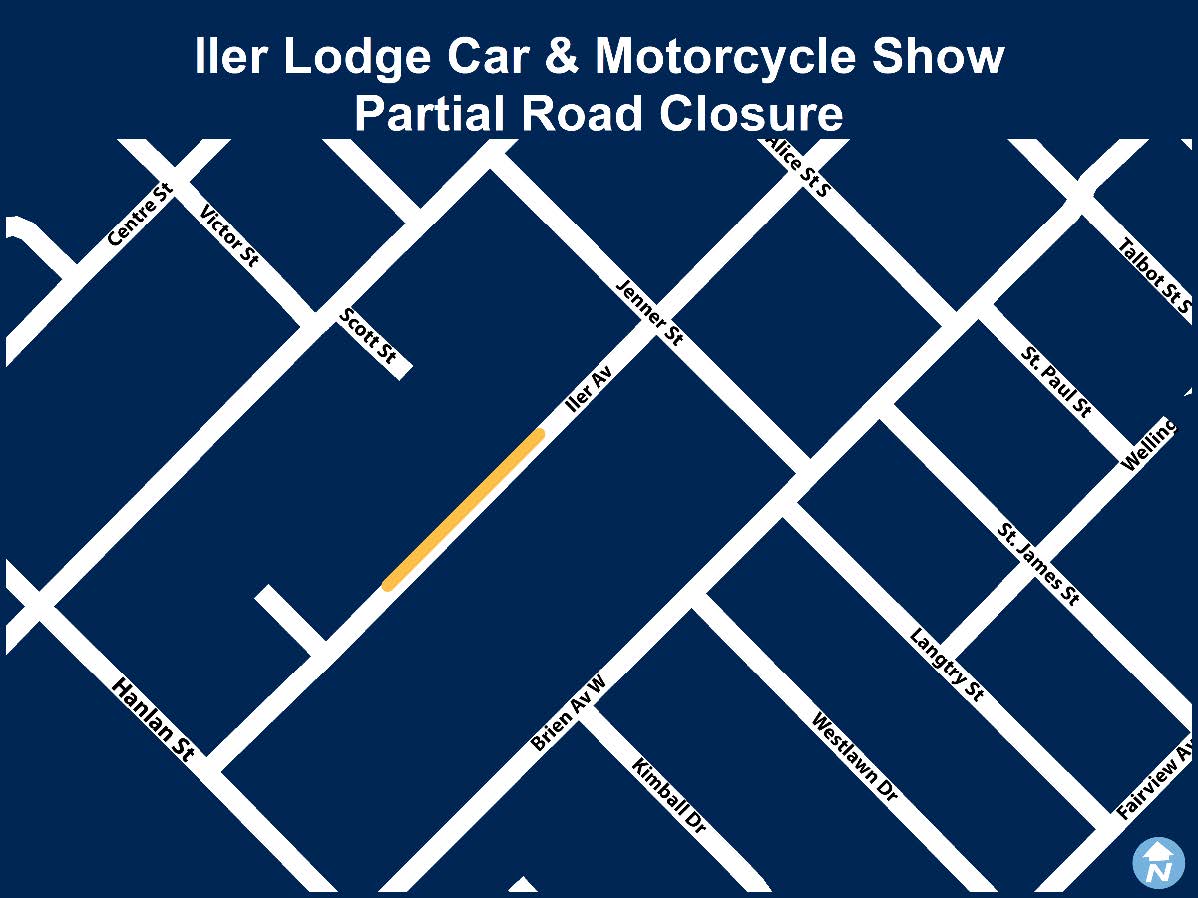 Iler Lodge Car and Motorcycle Show Partial Road Closure Map