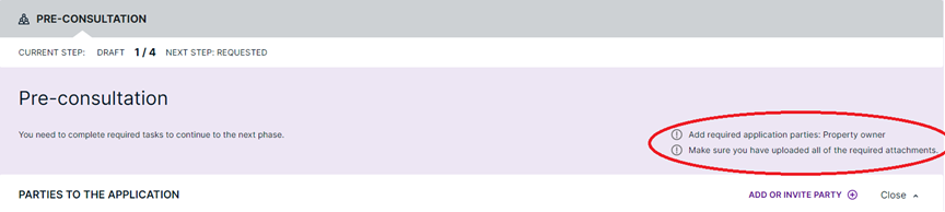 Cloudpermit missing information example.