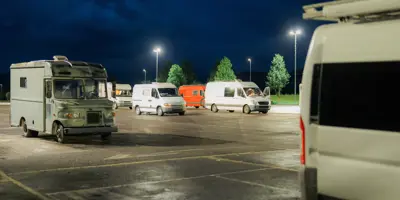 Vehicles parked overnight 
